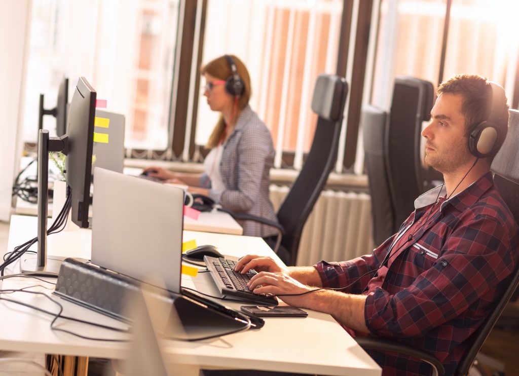 IT support team working