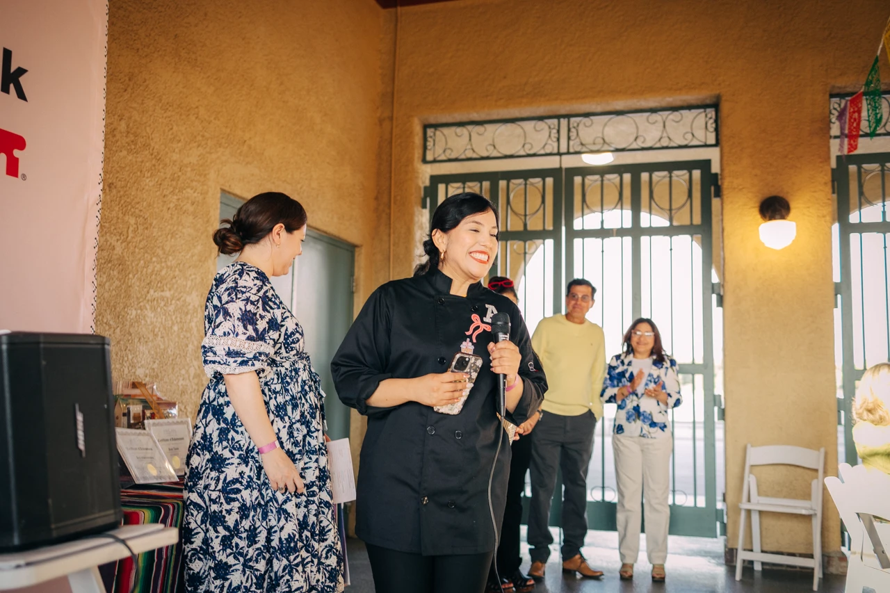 Attendees taking a selfie